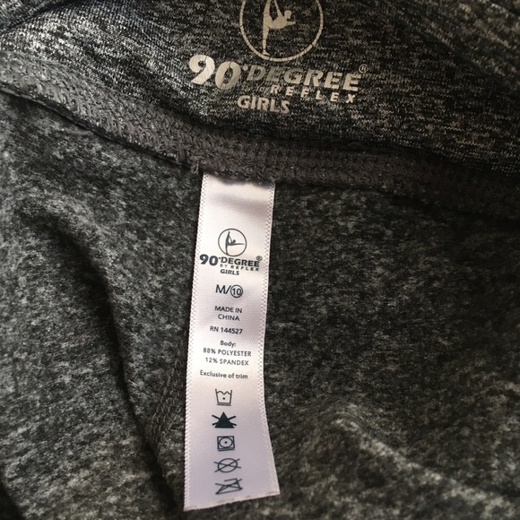 90 Degree by Reflex Girls Grey Leggings - Picture 2 of 2